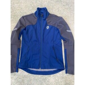 Bjorn Daehlie Men's Jacket Size Small Blue Logo Long Sleeve Full Zip Activewear